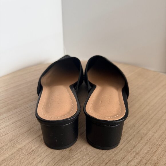 TIJN Black Knit Pointed Toe Mules – Size 8 - Picture 4 of 8